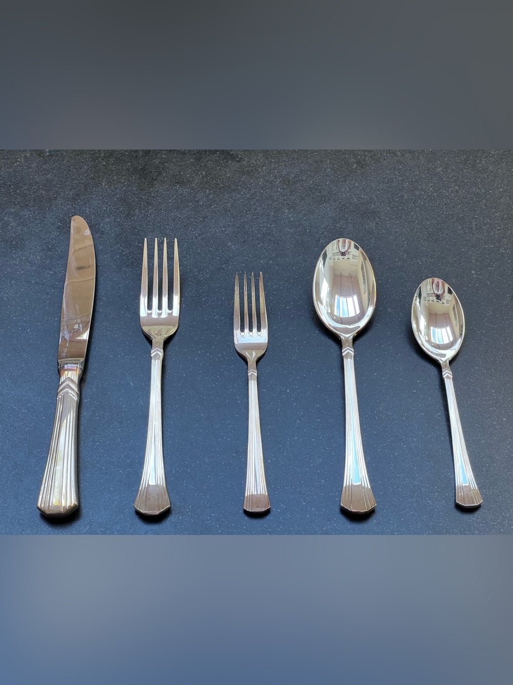 Mikasa Polished Stainless Steel Fork and Spoon Set